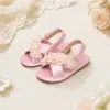 Sandalias de Tira Floral para Niñas Verano Zapatos de Fiesta para Niña de las Flores Tira Trasera con Velcro Suela Suave Antideslizantes Zapatos de Princesa
