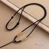 Colgante semiacabado de oro antiguo tejido a mano con cuentas, cuerda de collar simple para hombres y mujeres, collar cultural y creativo