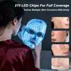 Dispositivo de Mascarilla Facial Transfronterizo Personalizado para Uso Doméstico, Espectrómetro de Fotones de Luz de Belleza de Siete Colores, Dispositivo de Rejuvenecimiento de la Piel del Cuello