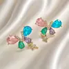 Pendientes de Mariposa Coloridos 2025 Nuevos para Mujer Lujo Accesible Gama Alta Diseño de Nicho de Moda Versátiles Pendientes de Estrella Pendientes
