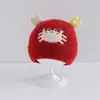 Gorro de punto ins lindo de cangrejo para niños, gorro 3D de cangrejo pequeño con bordes enrollados, versátil para niños y niñas, perfecto para salidas de otoño e invierno