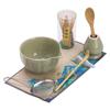 Set de Herramientas para Matcha de Pétalos Cuenco de Matcha de Cerámica Filtro Cuchara para Té Soporte para Batidor de Té Espumador Agitador Accesorio para Té