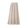 Conjunto de Saia Novo Outono e Inverno 100% Lã Conjunto de Duas Peças Top e Saia Feminino Suéter de Tricô com Flor Tridimensional Gola Redonda