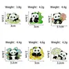 Flores de Dibujos Animados Personalizadas, Broche de Aleación de Bambú Verde, Lindo Panda Forma de Tesoro Nacional para Mochila, Insignia para Ropa, Accesorios Versátiles