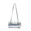 Bolsa Cilíndrica Portátil Estilo Coreano PU Simple y de Moda 2026 Nueva Bolsa de Hombro para Mujer Diseño de Nicho Versátil Bolsa de Hombro para Mujer