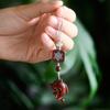 Colgante vintage lobular de sándalo rojo delfín rico concha koi cadena para teléfono móvil accesorios para mochila llavero colgante de caoba