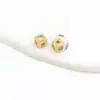 Color Cobre Conservante de Color Oro Real 18K Abalorios Incrustados con Diamantes Abalorios Barril Pulsera de Perlas de Cristal Pulsera Accesorios para Joyería DIY C45
