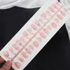 Espelho Mágico Rosa Nude Estilo Coreano Transfronteiriço Espelho Curto em Formato de Gota Adesivos para Unhas Postiças Pontas Curtas para Unhas Olho de Gato