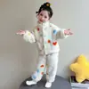 Pijama de otoño e invierno para niños, conjunto de franela para niñas, nueva colección de invierno 2026, ropa de estar con capucha de vellón de coral para bebé