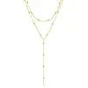 Collar Largo en Forma de Y con Borla y Perlas Europeo y Americano Transfronterizo Apilado Simple Collar para Clavícula Multicapa Elegante Venta Caliente