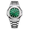 Reloj para Hombre Bangwei/Lige Retro Cuadrado Nautilus Negocio Acero Inoxidable Resistente al Agua Luminoso Reloj de Cuarzo