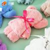 Coral fleece urso toalha quadrada atacado cartoon criativo toalha de negócios companheiro de presente de bem-estar aniversário caixa de presente toalha quadrada