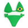 Cross-border Hot Sale Brasil Futebol Série Sapatos Flor Sapatos Fivela Buraco Sapatos Decorativos Fivela PVC Borracha Macia DIY Acessórios Para Sapatos em estoque