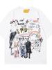 Camiseta de Manga Corta de Algodón Puro Estilo Diablo Ropa para Mujer Camiseta Estampada de Media Manga Top Ropa Estilo Deportivo Elegante Guapo Verano