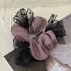 Laço de Cabelo de Renda Doce, Scrunchie de Luxo Estilo Coreano, Laço de Cabelo Extra-Grande para Coque, Corda de Cabelo para Rabo de Cavalo, Acessório de Cabelo