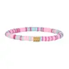 Pulsera Bohemia de Cerámica Suave Colorida Joyería de Moda para Nadar Resistente al Desgaste Encanto Elástico