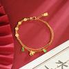Pulseira de ouro areia nacional do Vietnã, leve, luxuosa, elefante, temperamento, redonda, marca, paz, alegria, pulseira feminina, joias de alta qualidade, atacado