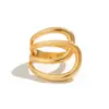 Pulsera Ancha de Metal Moda Transfronteriza Europea y Americana Pulsera de Cara Redonda Geométrico Ovalado Pulsera de Cara Golpeada Lujo Ligero