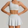 Traje de falda de tenis nuevo europeo y americano para mujer, bádminton, correr, yoga, traje de falda, falda deportiva de fitness antirroce