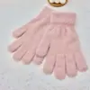 Moda Estilo Coreano Luvas Femininas para Outono e Inverno de Ciclismo Cor Sólida com Dedos Separados de Pelo de Vison, Luvas de Lã Tricotada de Pelúcia à Prova de Frio e Quentes para Clima Frio