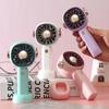 Ventilador Mini de Dibujos Animados de Verano Portátil para Estudiantes Carga Ventilador de Mano Verano Fresco Pequeño Regalo Juguete Venta al por Mayor