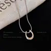 Collar de Acero de Titanio en Forma de U Herradura de Lujo Ligero Nicho Cadena para Clavícula Elegante Versátil de Moda para Mujer Cadena para el Cuello de Celebridad Cibernética