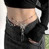 Pure Desire Super Fairy Butterfly Leg Chain Renda Renda Pérola Borla Coxa Corrente Doce Cool Spice Girl Vento Perna Corpo Corrente