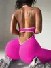 Novo Macacão de Yoga Color Block Justo Sem Costura para Mulheres com Bojo Sem Mangas Secagem Rápida
