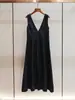 [En Stock] Vestido Largo de Mezclilla A-Line sin Espalda con Cremallera, Estilo Verano Nuevo, Personalizable para Mujer