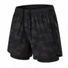 Pantalones Cortos de Correr Doble Capa Personalizados para Hombre Entrenamiento de Maratón Deportivos Secado Rápido Finos Transpirables Forro de Secado Rápido Tres Cuartos