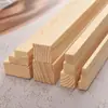 Tiras Pequeñas de Madera, Cuadrados de Madera de Pino, Palitos para Construcción de Maquetas Hechas a Mano para Manualidades Infantiles, Palitos Pequeños de Madera, Tiras Finas de Madera Maciza