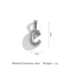 Accesorios de Colgante de Letra Inglesa Joyería Exquisita de Acero Inoxidable Accesorios para Collares Joyería Hecha a Mano para Bricolaje Versátil para Mujeres