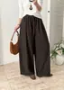 Novidades de outono: Calça casual estampada, estilo coreano, elegante, versátil, cintura alta, modelagem que emagrece, perna larga, caimento solto, atacado