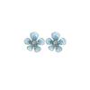 Pendientes Cuadrados de Perlas con Flor de Cristal Artificial y Mariposa, Moda Estilo Verano, Pendientes Frescos y Elegantes para Mujer