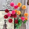 6 Cabezas de Flores Artificiales Liles, Flores Artificiales, Flores Hechas a Mano para Boda, Flores Artificiales de Seda, Paisajismo para Bodas, Arreglos de Decoración de Suelo