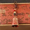 Colgante de Campana del Sutra del Corazón de Aceite Rojo Original, Llavero Tejido a Mano, Campana de Escritura, Campana de Cobre, Colgante para Llaves de Coche