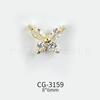 Colgante de diamantes con forma de uña de circonita, diseño de celebridad online, con forma de luna, estrella, perla, conejo, oro auténtico, G31