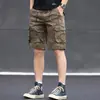 Pantalones Cortos de Trabajo Americanos de Alta Gama para Hombre Verano Sueltos Rectos Casuales de Longitud Media para Exteriores con Múltiples Bolsillos Pantalones de Cinco Puntos para Hombre
