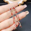Venta al por mayor de fábrica Populares Pendientes de botón de Zafiro Rojo Natural Plata S925 Incrustado Piedra Principal 2*5 Fábrica de Joyería Venta Directa