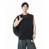 Verão Novo Masculino Retrô Workwear Cor Sólida Solto Colete Esportivo Modernista Desconstruído Moda Top de Alta Qualidade