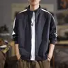 Cardigã aberto estilo americano 2026 Primavera com gola alta, novo top masculino casual esportivo de caimento solto para primavera/outono