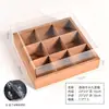 Caja de Regalo Mooncake Cuadrícula Roja de Nueve Cuadros Caja Transparente de Empaque para Regalo Caja de Cuadrícula de Nueve Cuadros Pastel Chino Caja Vacía