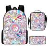 Transfronterizo Nuevo Unicornio Animal Unicornio Estudiante Mochila Escolar Mochila Impresión Digital a Color Animación Dibujos Animados Mochila Lote