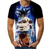 Primavera y Verano 2024 Comercio Exterior Amazon Anime Dragon Ball Son Goku Saiyajin 3D Impresión Digital Estudiante Hombre