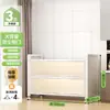 Estante de Cocina de Pie Gabinete de Almacenamiento Multicapa Horno de Microondas Doméstico Gabinete Multifuncional con Puerta Gabinete de Almacenamiento a Prueba de Polvo