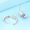 Pendientes asimétricos de diamantes de plata esterlina S925 de estilo coreano para mujer, elegantes y modernos, sencillos y combinables, joyería Tremella.