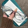 Nueva moda transfronteriza anteojos de lectura ojo de gato para dama anti luz azul personalidad anteojos HD tendencia anteojos para ancianos al por mayor