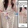 Camisón de verano fino de manga corta para mujer, ropa de dormir dulce de algodón nube para mujer, nueva ropa de casa 2026