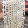 Jingde joyería 12mm disco de concha de agua dulce natural cuentas sueltas cuentas de fritillary blanco accesorios de joyería DIY al por mayor