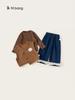 Ropa para Niños Bangxuan 2026 Nuevo Conjunto de Pantalones Ropa para Niñas Conjunto de Otoño para Niños Chaleco Conjunto de Tres Piezas Traje para Niñas